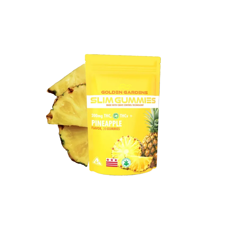 THCv Slim Gummies - Tropical Pineapple | 200 mg THCv 600 mg Cannabinoids