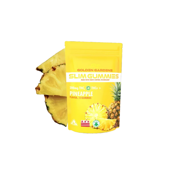 THCv Slim Gummies - Tropical Pineapple | 200 mg THCv 600 mg Cannabinoids